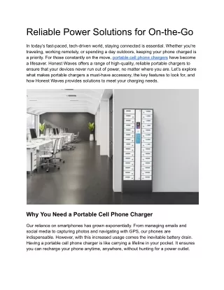 Portable cell phone chargers