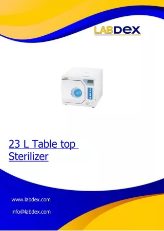 23 l table top sterilizer
