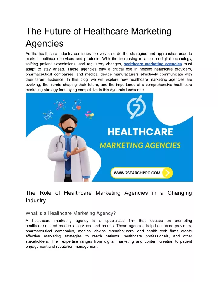 the future of healthcare marketing agencies