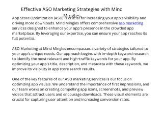 Effective ASO Marketing Strategies with Mind Mingles