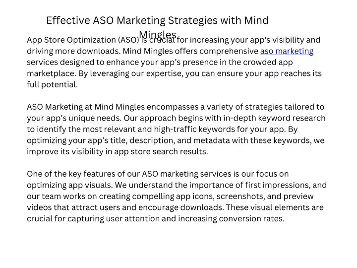 effective aso marketing strategies with mind