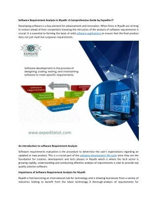software requirement analysis in riyadh