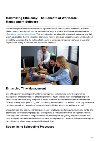 maximizing efficiency the benefits of workforce