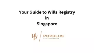 Wills Registry in Singapore