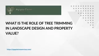 what is the role of tree trimming in landscape