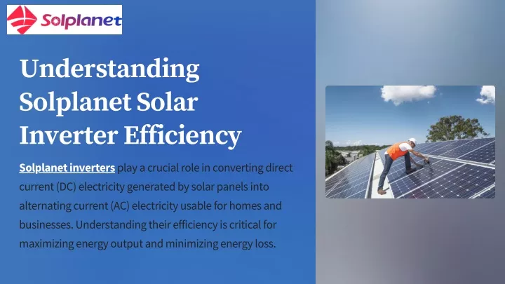 understanding solplanet solar inverter efficiency