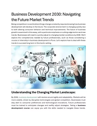 business development 2030 navigating the future