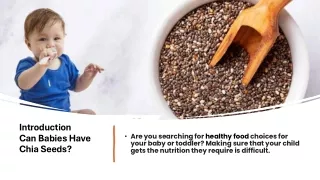 Can Babies Have Chia Seeds