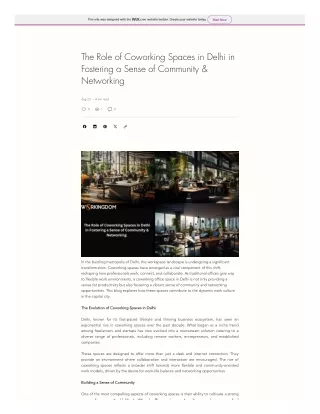 How Coworking Spaces in Delhi Build Community & Networking