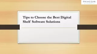 Tips to Choose the Best Digital Shelf Software Solutions