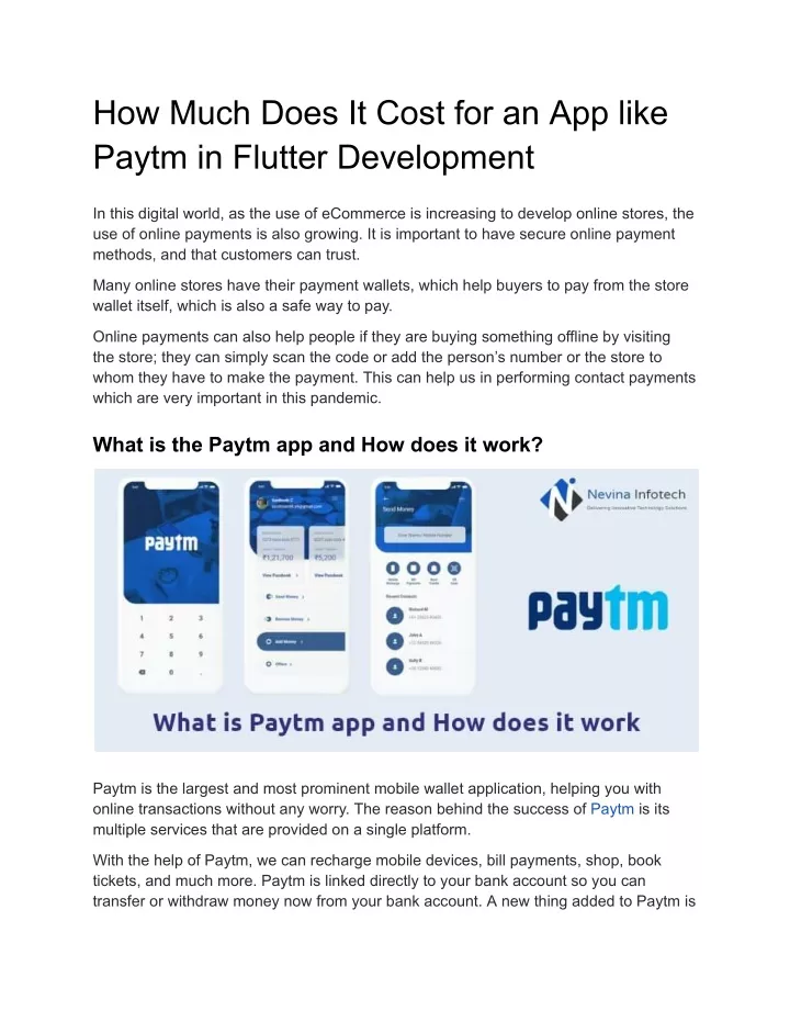 how much does it cost for an app like paytm