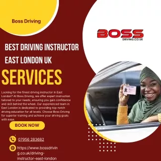 best driving instructor east london uk by Boss Driving