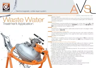 Waste Water Treatment Application - Electromagnetic vortex layer system AVS