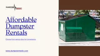 Affordable Dumpster Rentals Near You - 10, 15, 20, 30, and 40 Yard Options