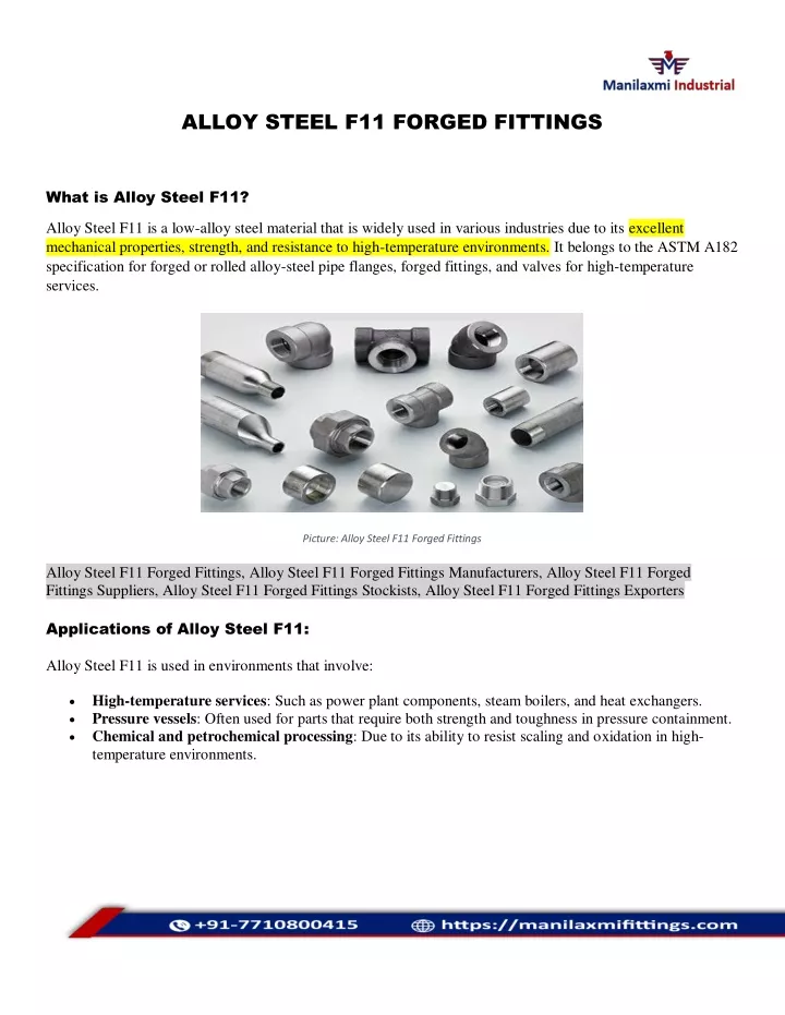 alloy steel f11 forged fittings