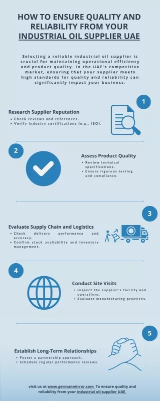 How to Ensure Quality and Reliability from Your Industrial Oil Supplier in the UAE