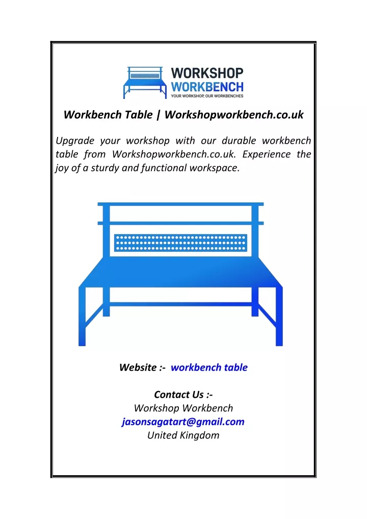 workbench table workshopworkbench co uk