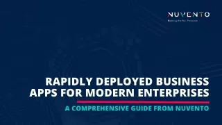Rapidly Deployed Apps  - Nuvento