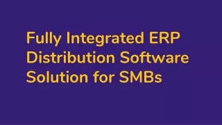 fully integrated erp distribution software