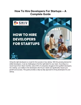 Essential Steps to Hire Developers for Your Startup