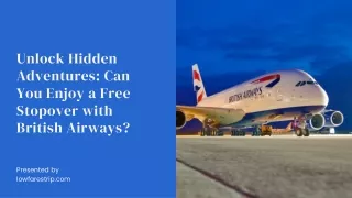 How to Book Stopover Flights with British Airways?