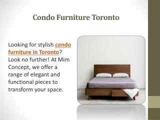 Condo Furniture Toronto