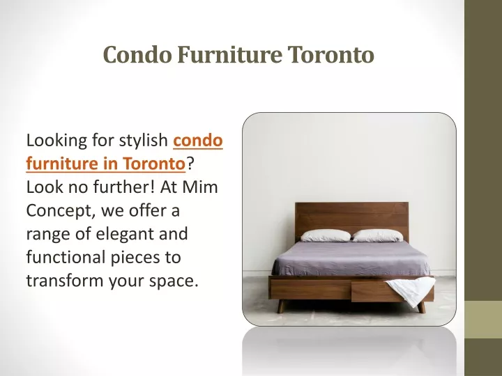 condo furniture toronto