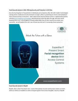 facial security system in ksa offering security
