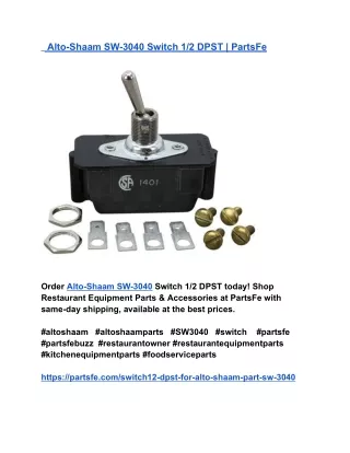 Alto-Shaam SW-3040 Switch 1_2 DPST _ PartsFe