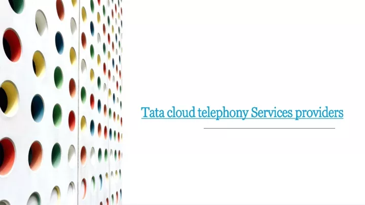 tata cloud telephony services providers