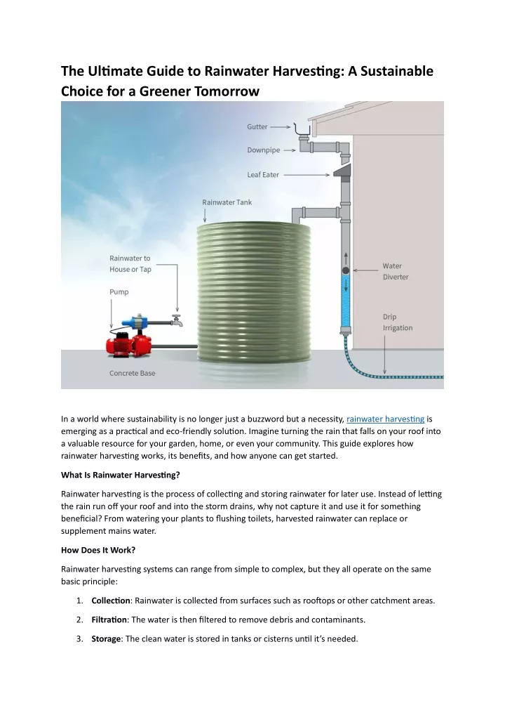 the ultimate guide to rainwater harvesting