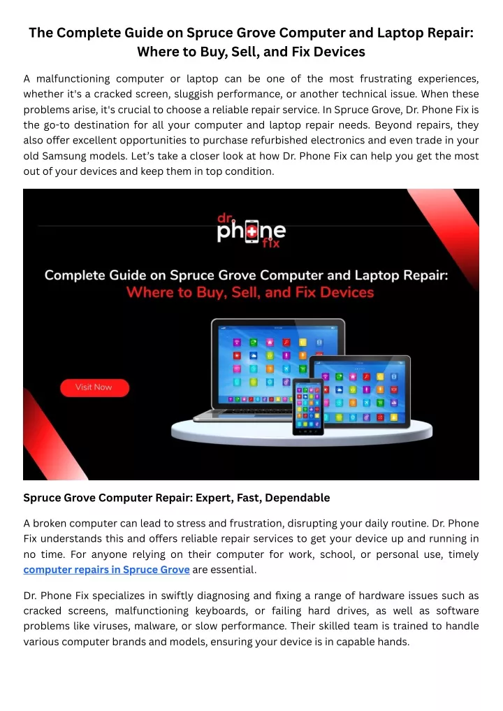 the complete guide on spruce grove computer