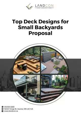 Top Deck Designs for Small Backyards Proposal