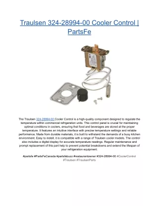 Traulsen 324-28994-00 Cooler Control _ PartsFe