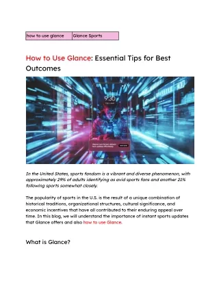 how to use glance