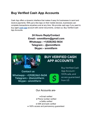 Buy Verified Cashapp Accounts 100% Safe & Btc Enabled