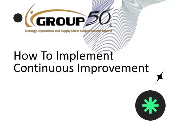 how to implement continuous improvement