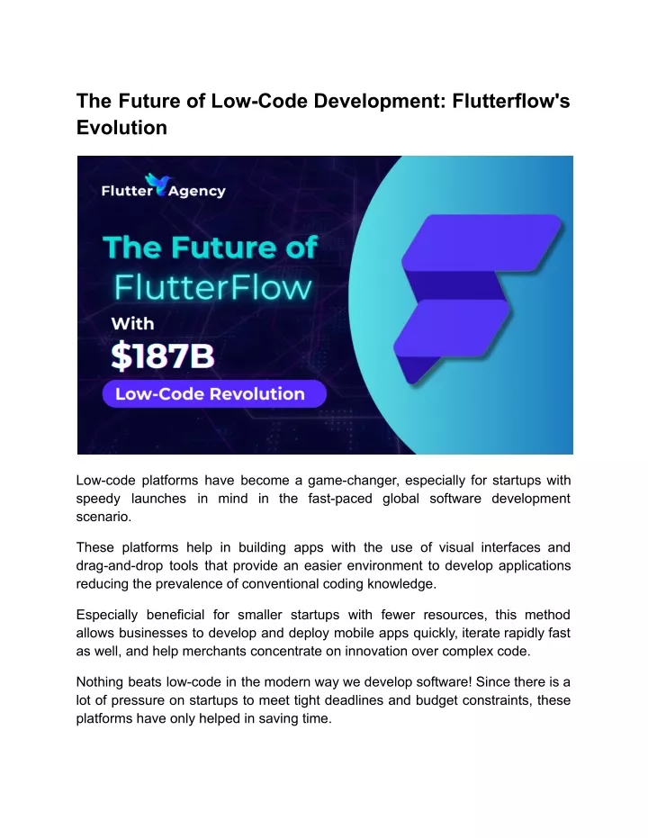 the future of low code development flutterflow