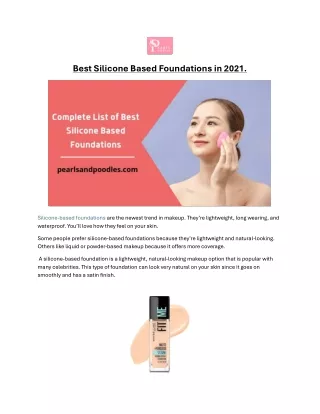 best silicone based foundations in 2021