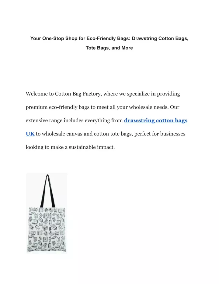 your one stop shop for eco friendly bags