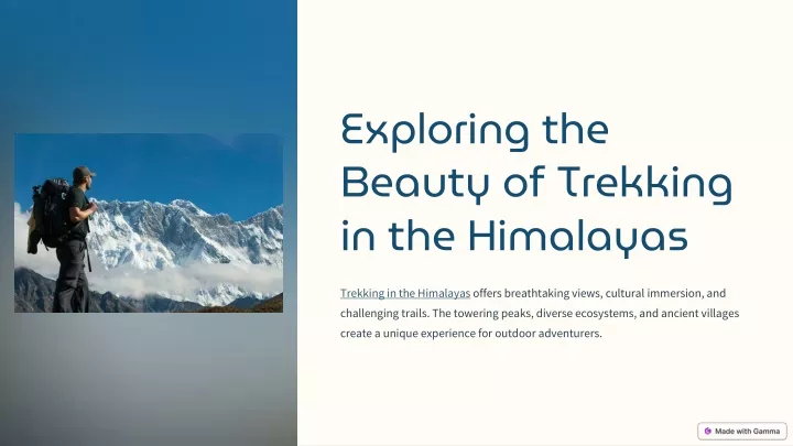 exploring the beauty of trekking in the himalayas