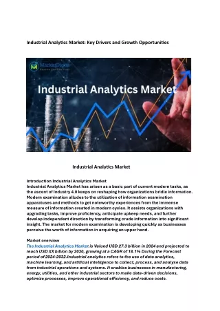industrial analytics market key drivers