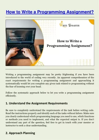 How to write a programming assignment