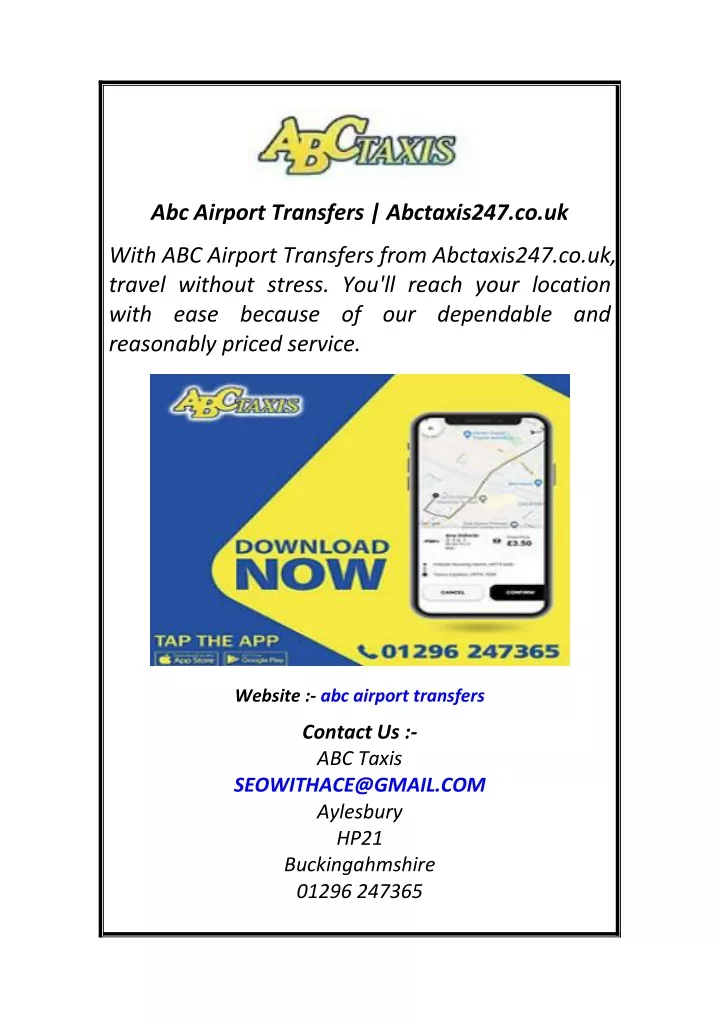 abc airport transfers abctaxis247 co uk