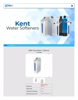 Kent Auto Water Softener
