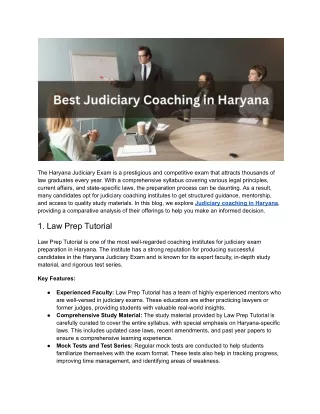 Top Judiciary Coaching Institutes in Haryana_ A Comparative Guide