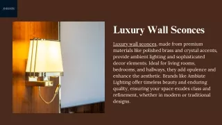 Luxury Wall Sconces