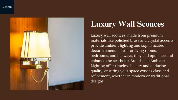 luxury wall sconces