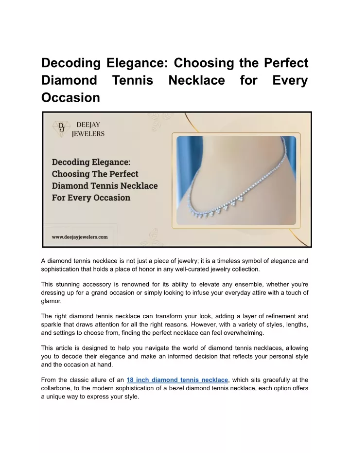 decoding elegance choosing the perfect diamond