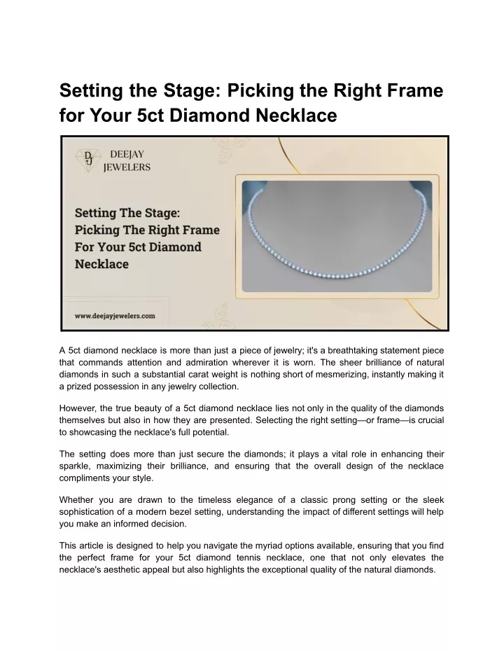 setting the stage picking the right frame